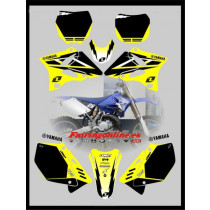 yamaha graphics yz125 2002 2011 yellow