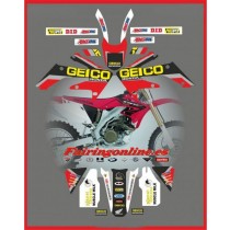honda team factory connection geico graphics crf250x 2004 2011