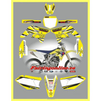 suzuki rmz250 2007 2009 rockstar yellow