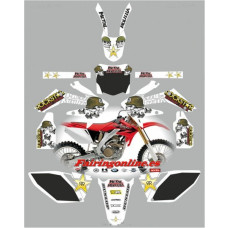 honda crf250 2006 2009 metal mulisha white