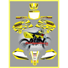 suzuki rm125 250 1999 2000 rockstar yellow