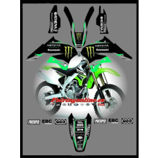 kawasaki team graphics klx450 klx klx450r moto