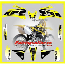 yamaha hurricane yellow graphics  yzf250 yzf450 06 07 08 09