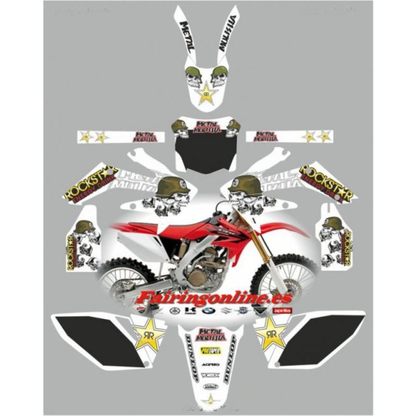 honda crf250 2006 2009 metal mulisha white