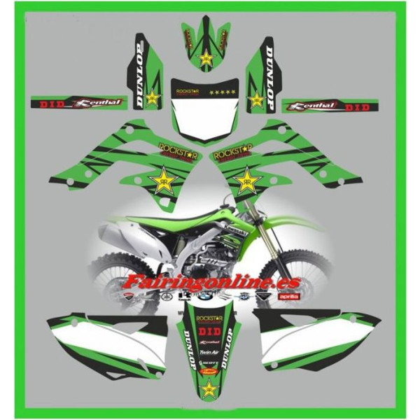 kawasaki kxf450 2012 rockstar green