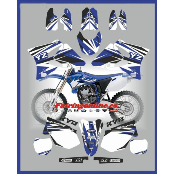 yamaha team graphics yz125 yz250 2002 2012